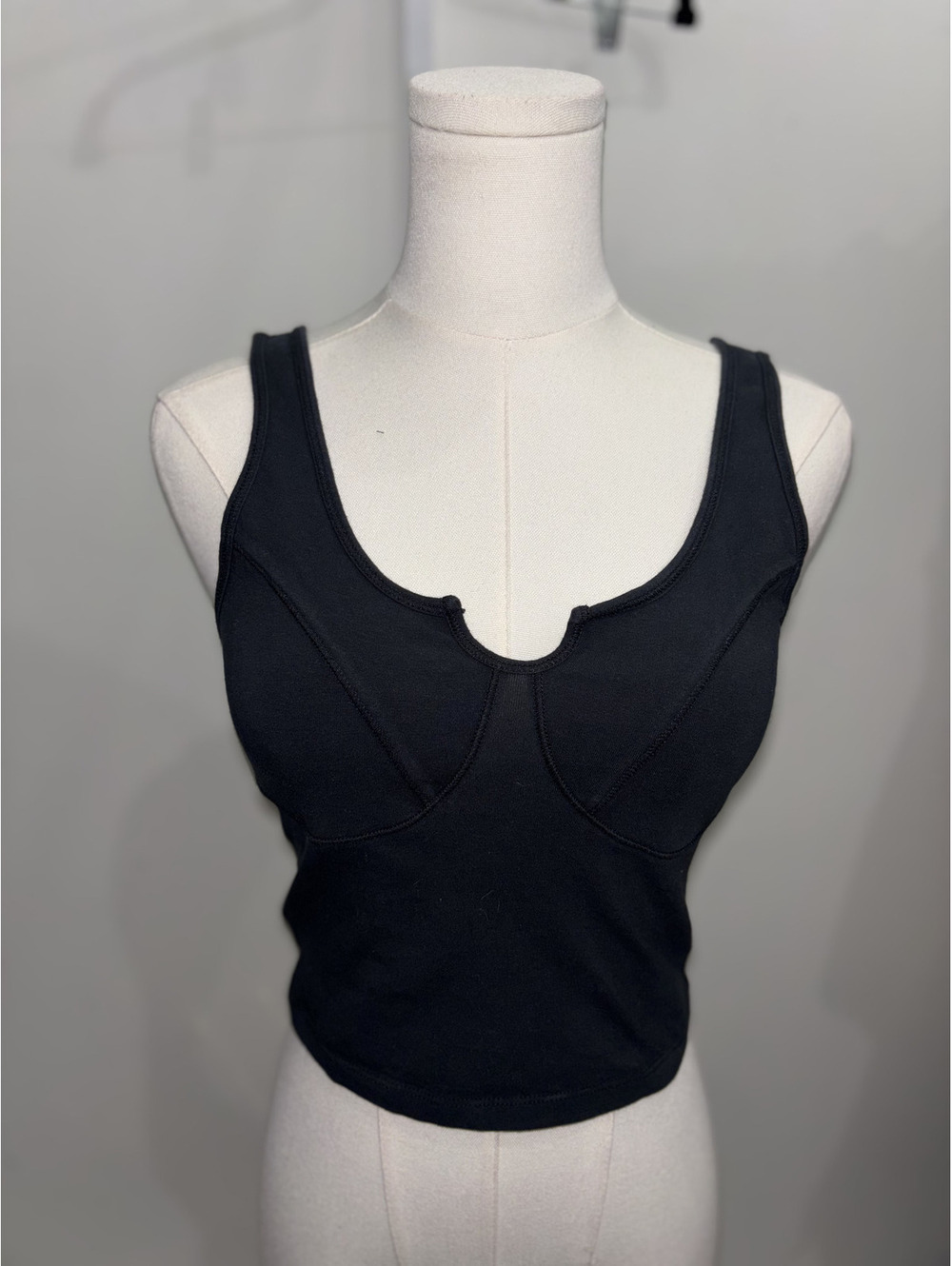 Abercrombie & Fitch Black Corset Crop Top